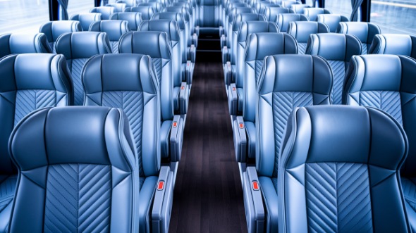 55 passenger charter bus interior