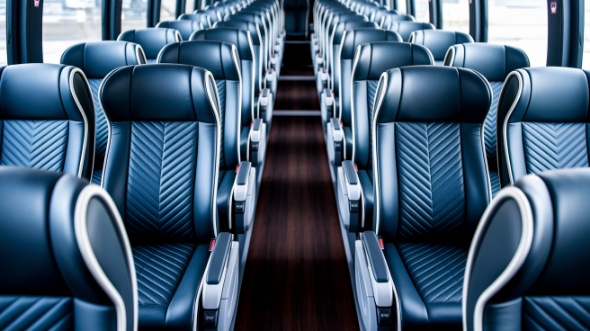 jersey city 55 passenger charter bus inside