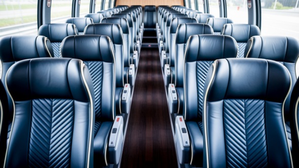 jersey city 56 passenger charter bus inside