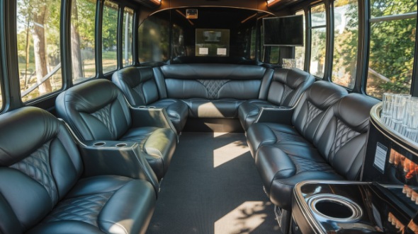 jersey city party bus rental interior