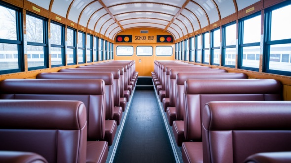 school bus rental interior